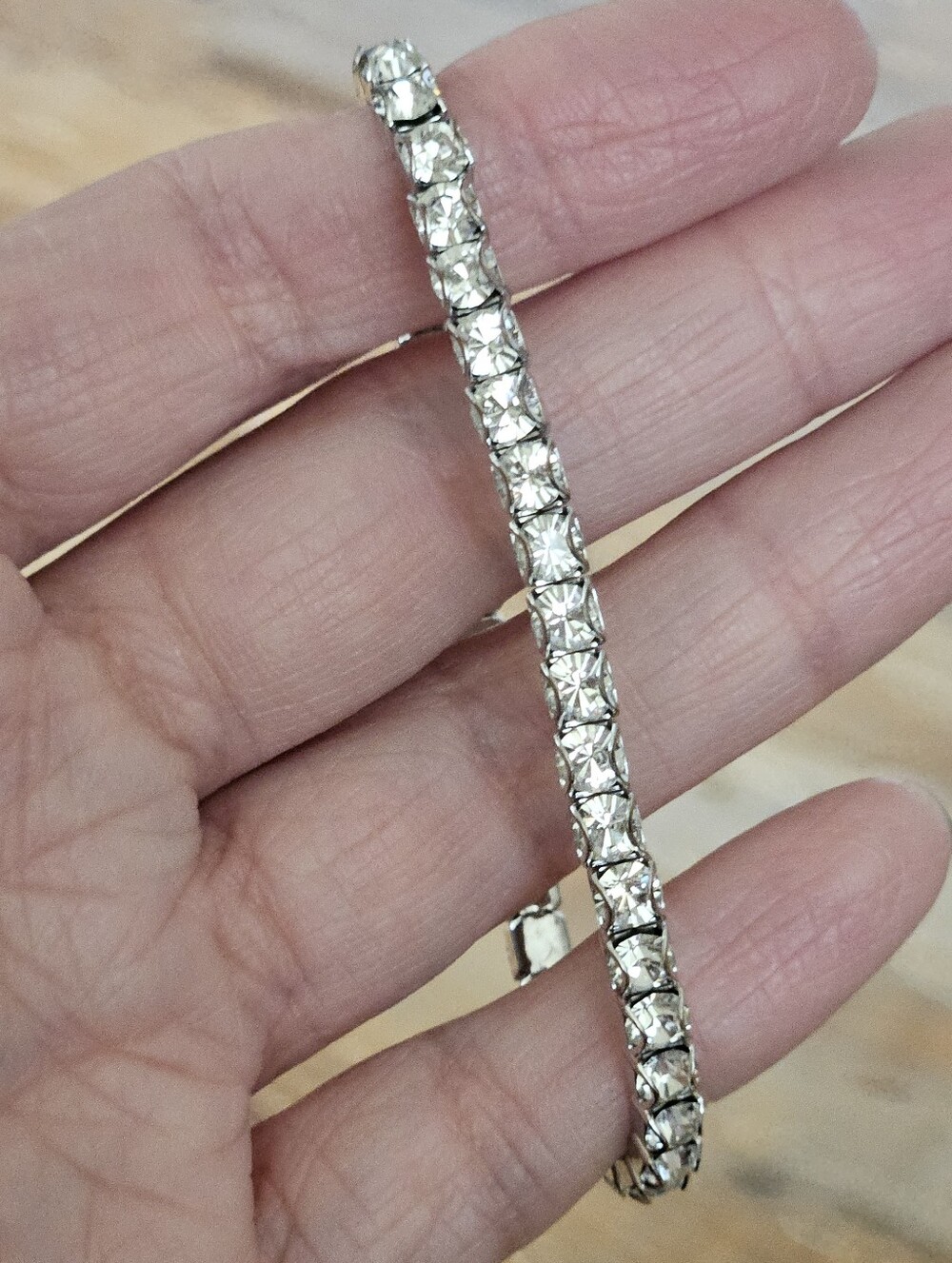 Swarovski Clear Crystal Lightning Stretch Tennis Bracelet